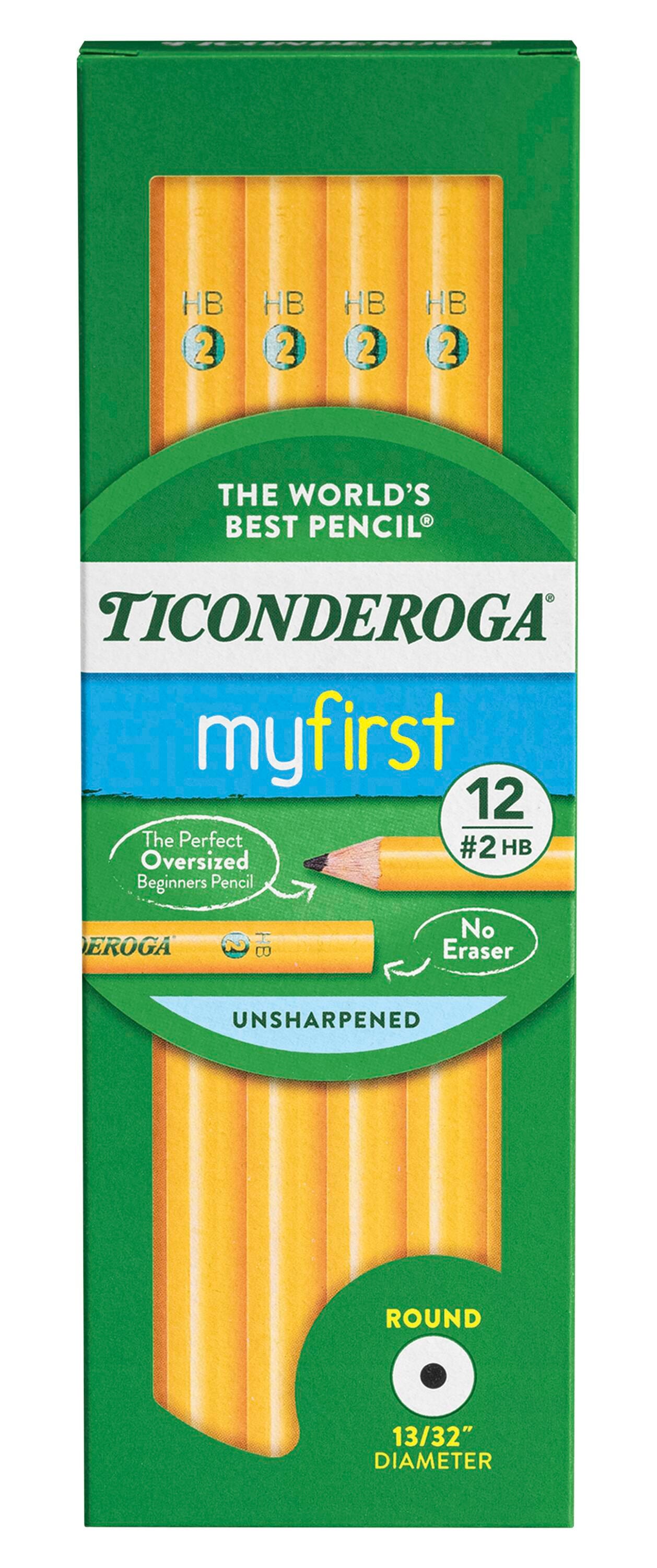 Ticonderoga My First Oversized Pencils, No 2 Thick Tip, Pack of 12 1004651
